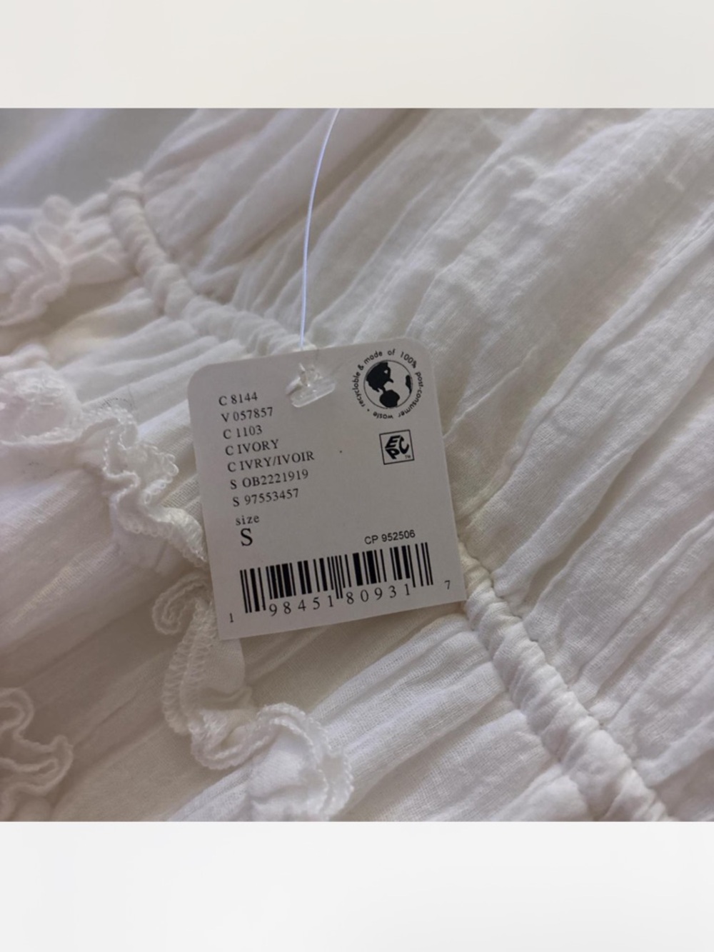 NWT Free People Darcy White Mini Dress - Picture 7 of 7